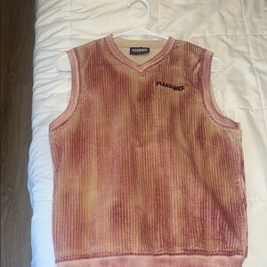 Pleasures Pink and Orange Striped Top